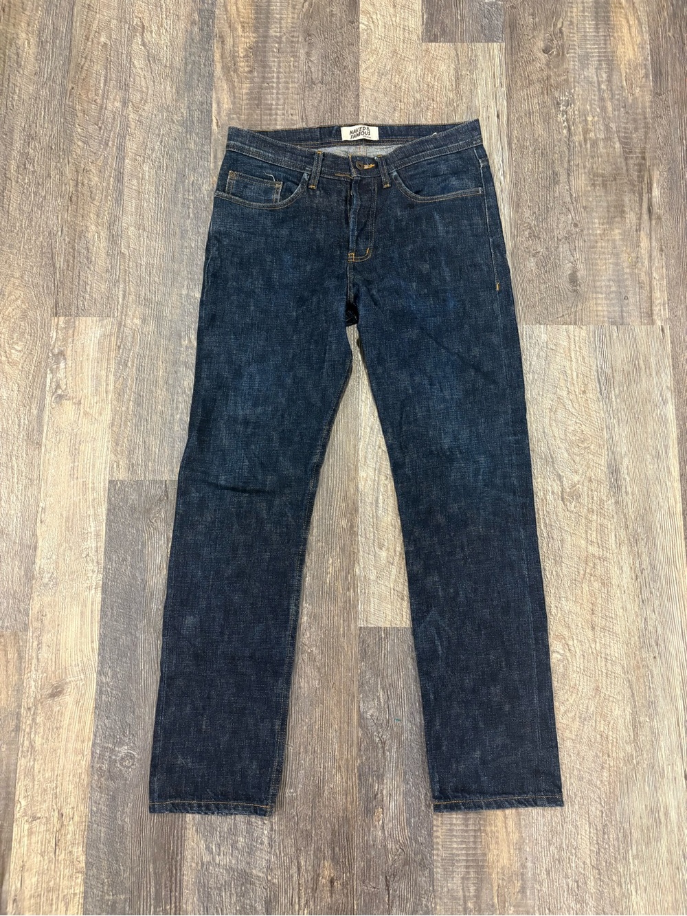 Naked & Famous Weird Guy Fire Bird Selvedge Denim Jeans Size 32